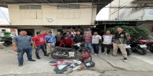 จับกุมผู้ต้องหาคดีลักทรัพย์ รถจักรยานยนต์